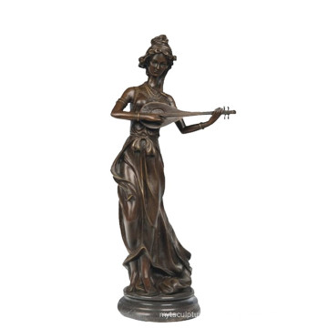 Music Decor Brass Statue Fairy Carving Bronze Sculpture Tpy-957